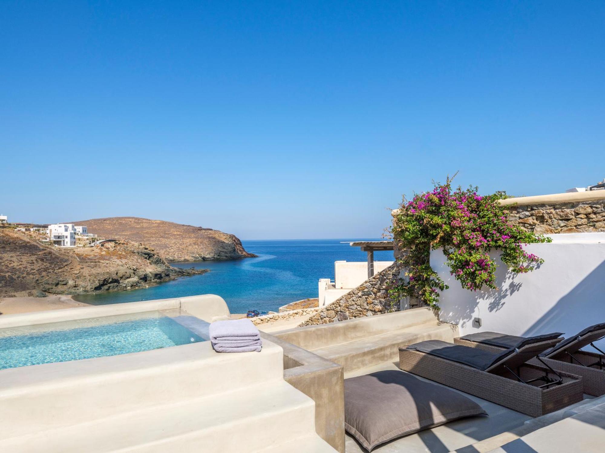 Sea Rock & Sky Private Mykonos Residence Merchia Beach Εξωτερικό φωτογραφία