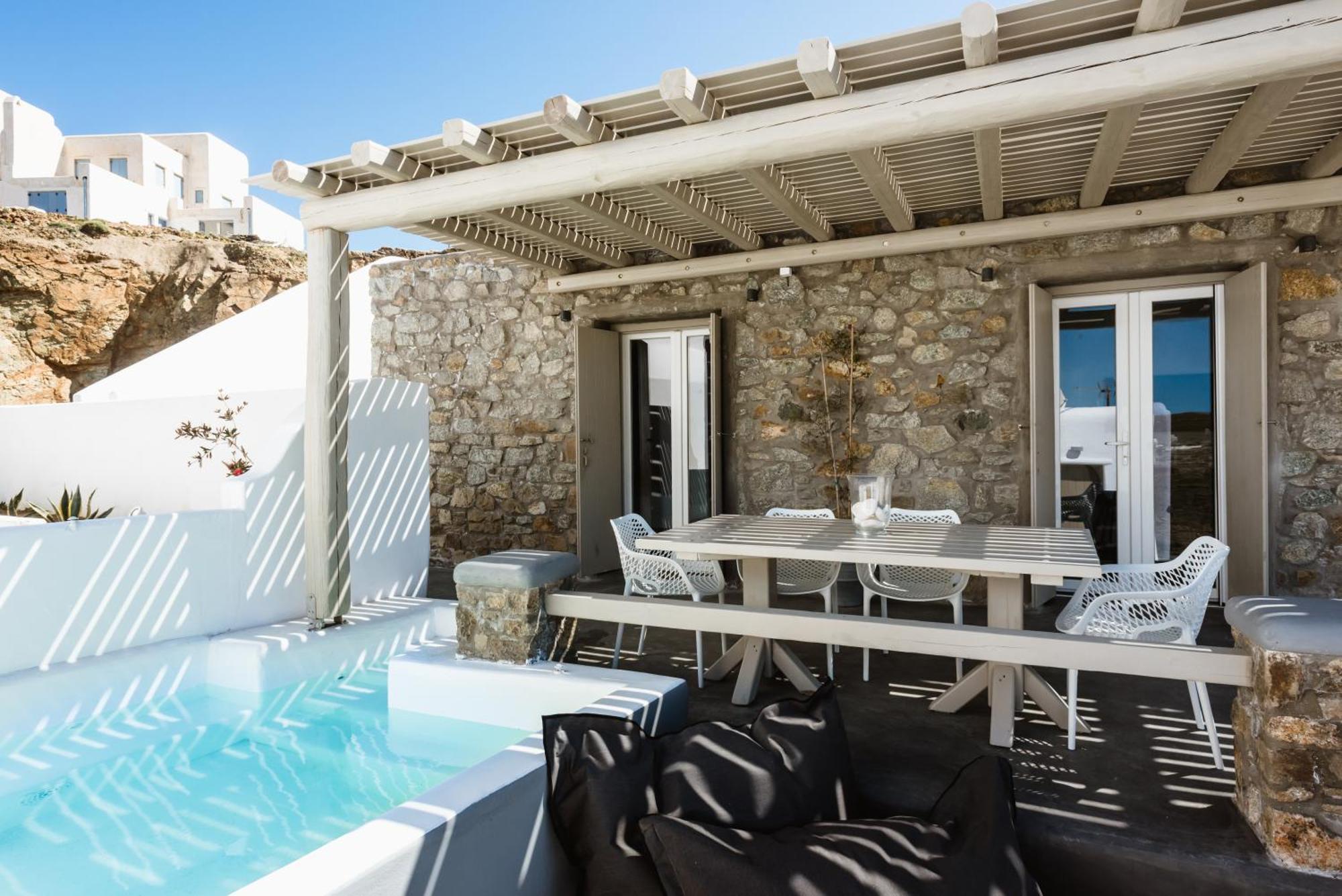 Sea Rock & Sky Private Mykonos Residence Merchia Beach Εξωτερικό φωτογραφία