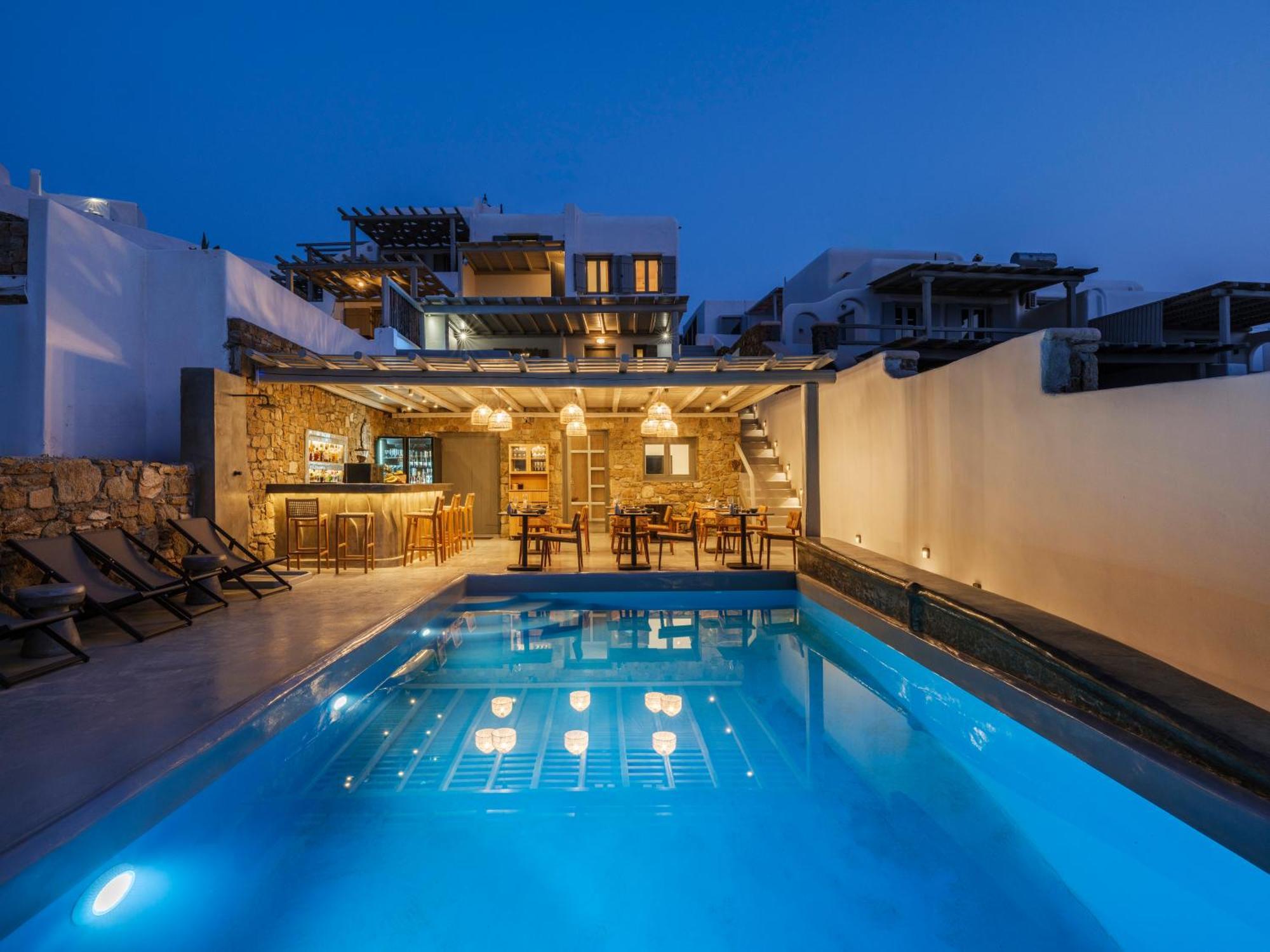 Sea Rock & Sky Private Mykonos Residence Merchia Beach Εξωτερικό φωτογραφία