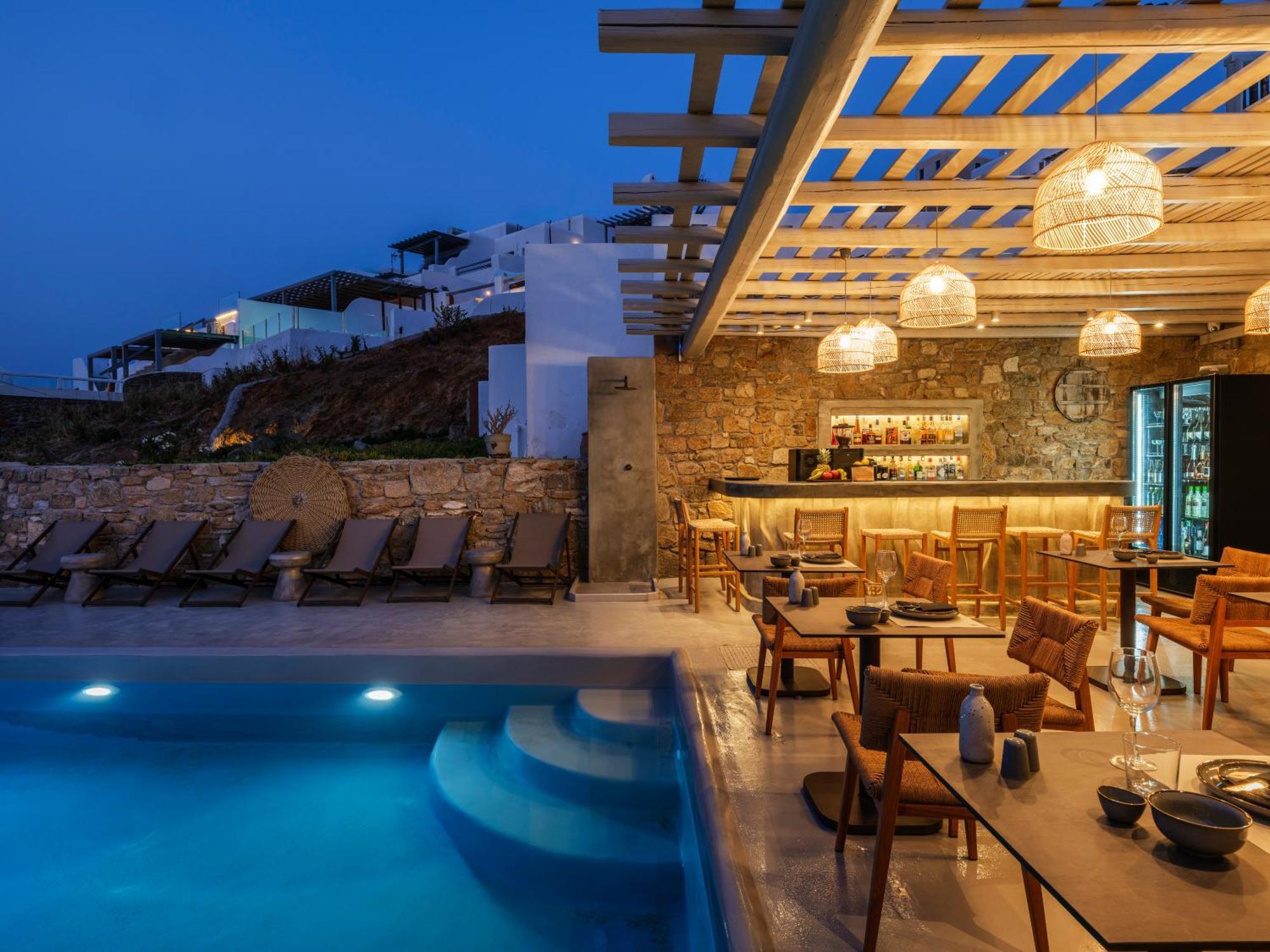 Sea Rock & Sky Private Mykonos Residence Merchia Beach Εξωτερικό φωτογραφία