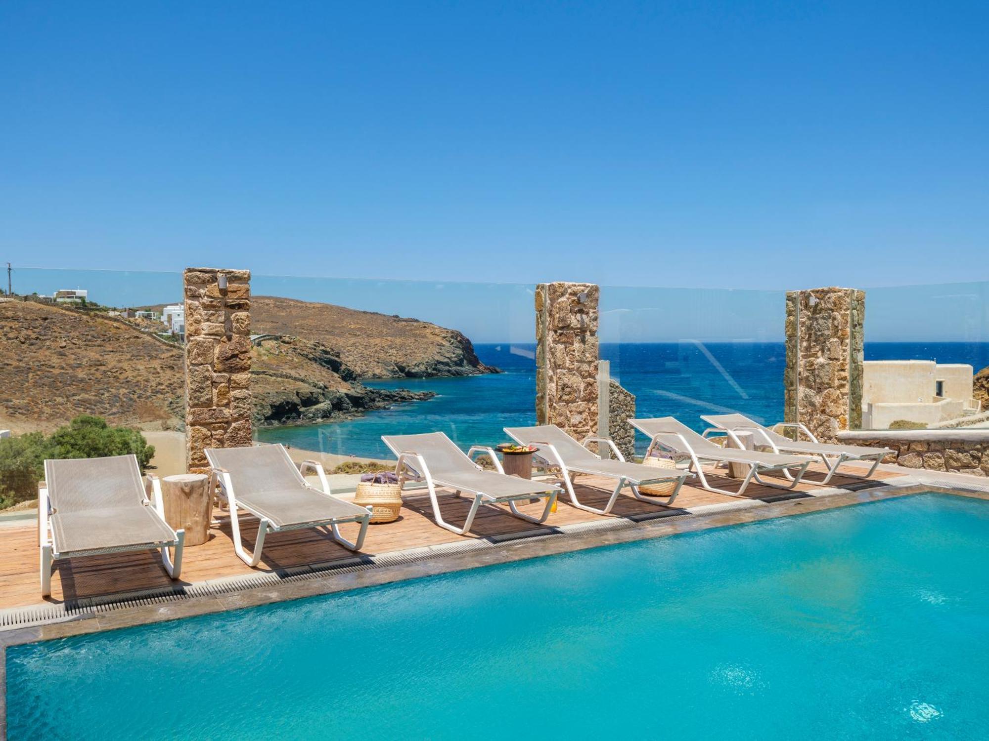 Sea Rock & Sky Private Mykonos Residence Merchia Beach Εξωτερικό φωτογραφία