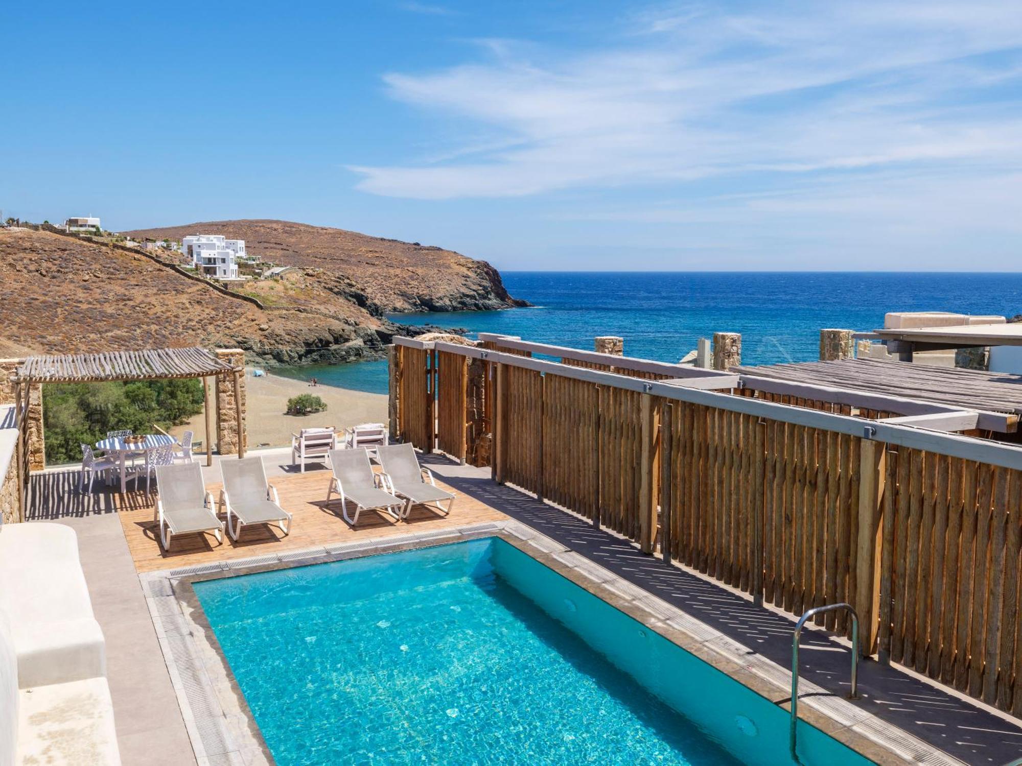 Sea Rock & Sky Private Mykonos Residence Merchia Beach Εξωτερικό φωτογραφία
