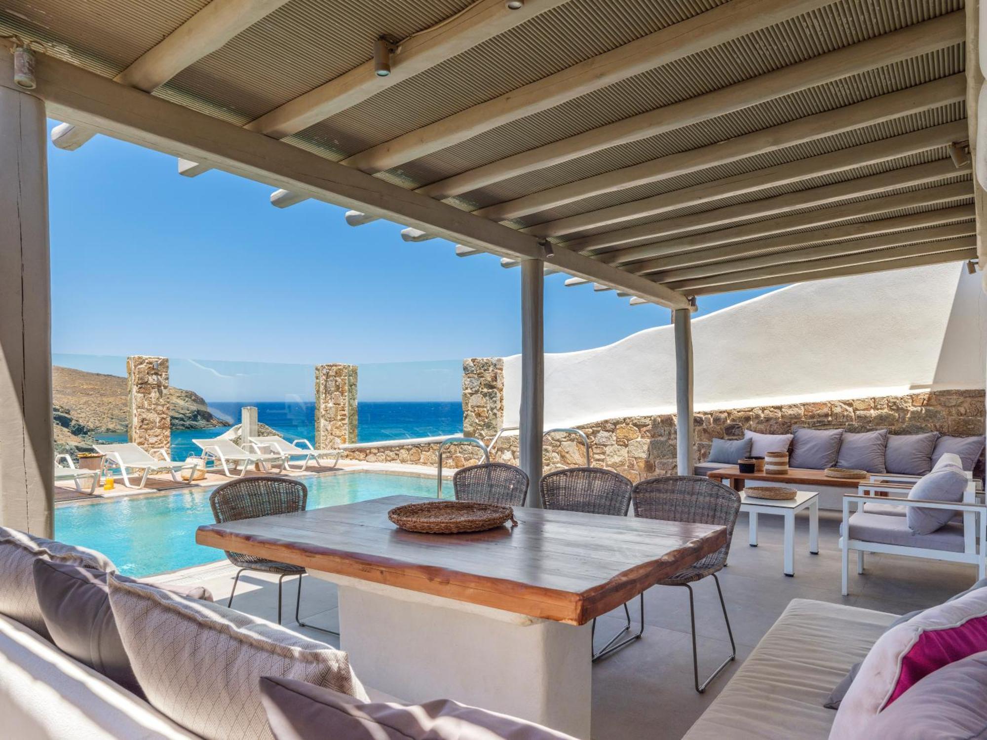Sea Rock & Sky Private Mykonos Residence Merchia Beach Εξωτερικό φωτογραφία